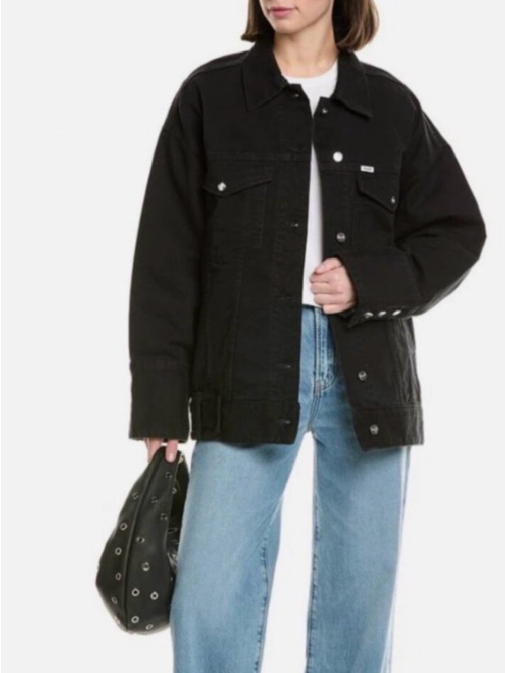 Wrangler x Staud The Biggest Jean Jacket in Black Size S/M